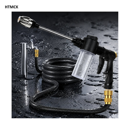 HTMCK Household Garden Water Gun Hose Nozzle Long Rod Watering Irrigation Spray Guns High-pressure Foam Kettle Car Washing Gun