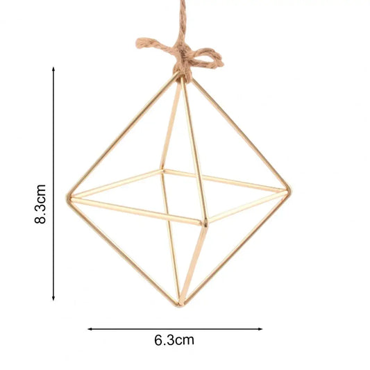Iron Propagation Stations Glass Terrarium Plant Geometric Shape Plant Iron Stand Air Plant Holder Home Office Gardening Decor