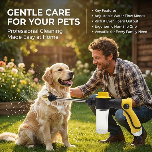Multi-functional Garden Water Gun Hose Nozzle Long Rod Watering Irrigation Spray Guns High-pressure Foam Kettle Car Washing Gun