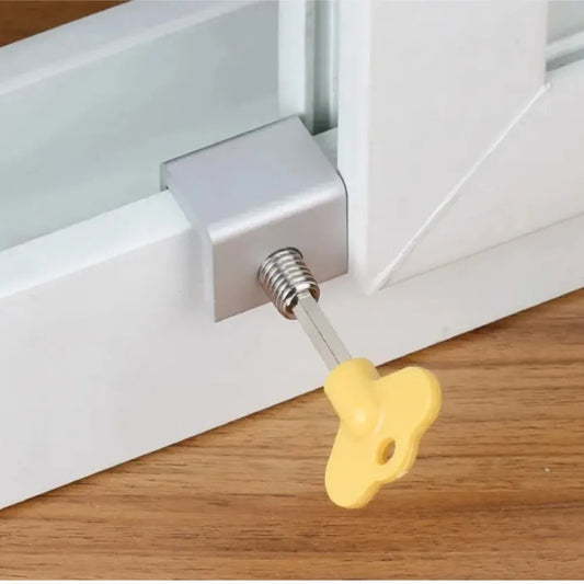 Durable Aluminum Alloy Sliding Window Locks Safety Unisex Protection Window Safety Lock Adjustable Window Stoppers